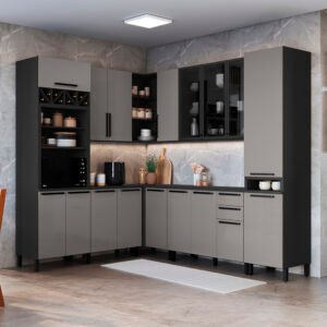 COZINHA DIAMANTE 8 PEÇAS (CHUMBO_TITANIO) 1X1